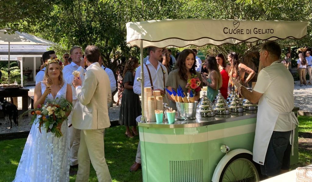 Cuore di Gelato during a wedding in Rotorua
